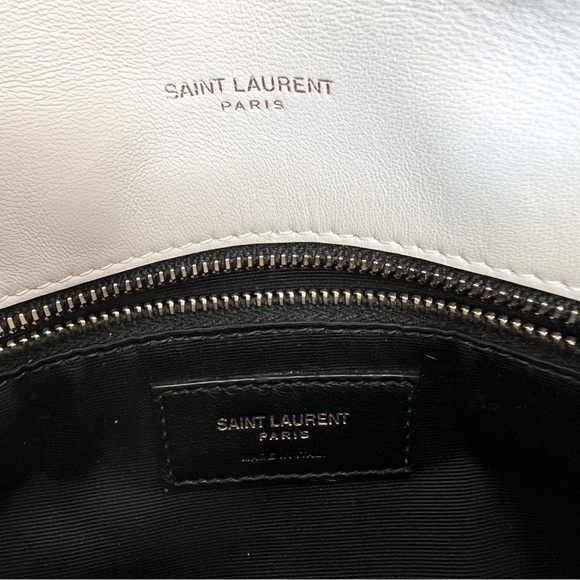 Authentic YSL Saint Laurent Small Leather Puffer Shoulder Bag in Crema Soft - Picture 14 of 16